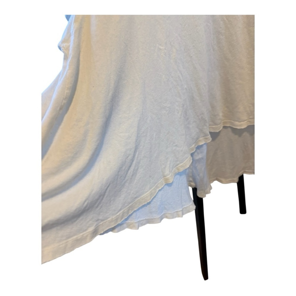 WE THE FREE Women’s White Short Sleeve Slub T-Shirt Size XS hi-lo tshirt flowy - Picture 3 of 5